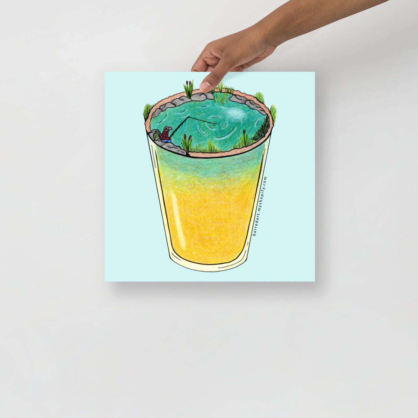 Fishing on a Cold One Poster