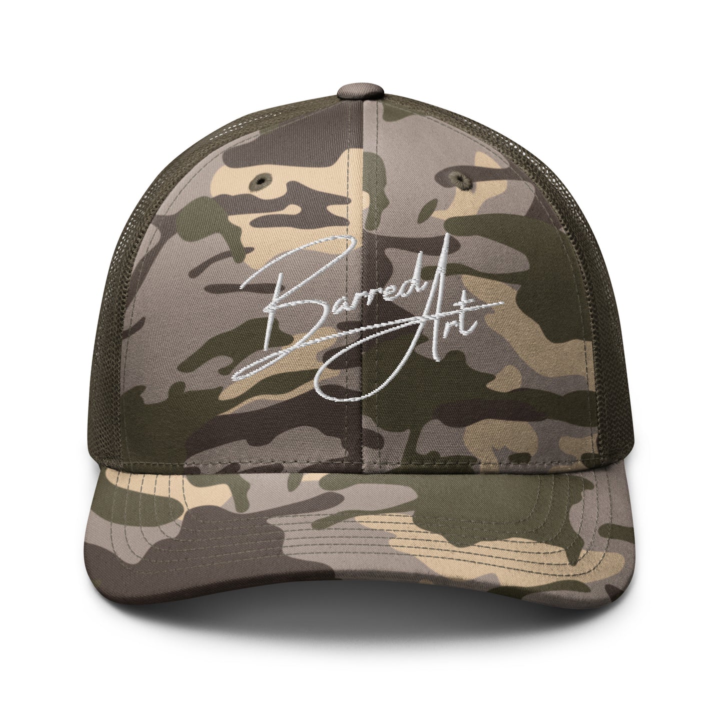 Barred Art Camouflage Trucker Hat