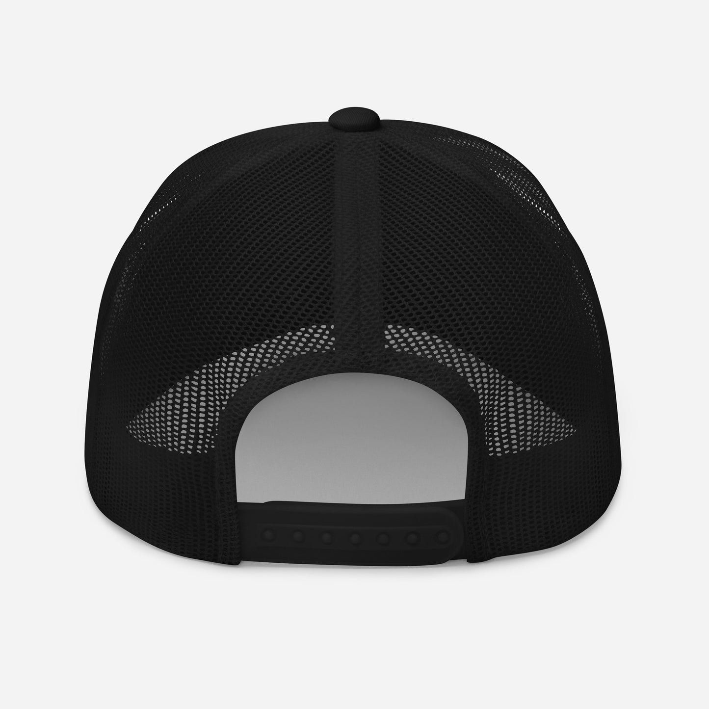 Crow & Cart Trucker Hat. White Stitching.