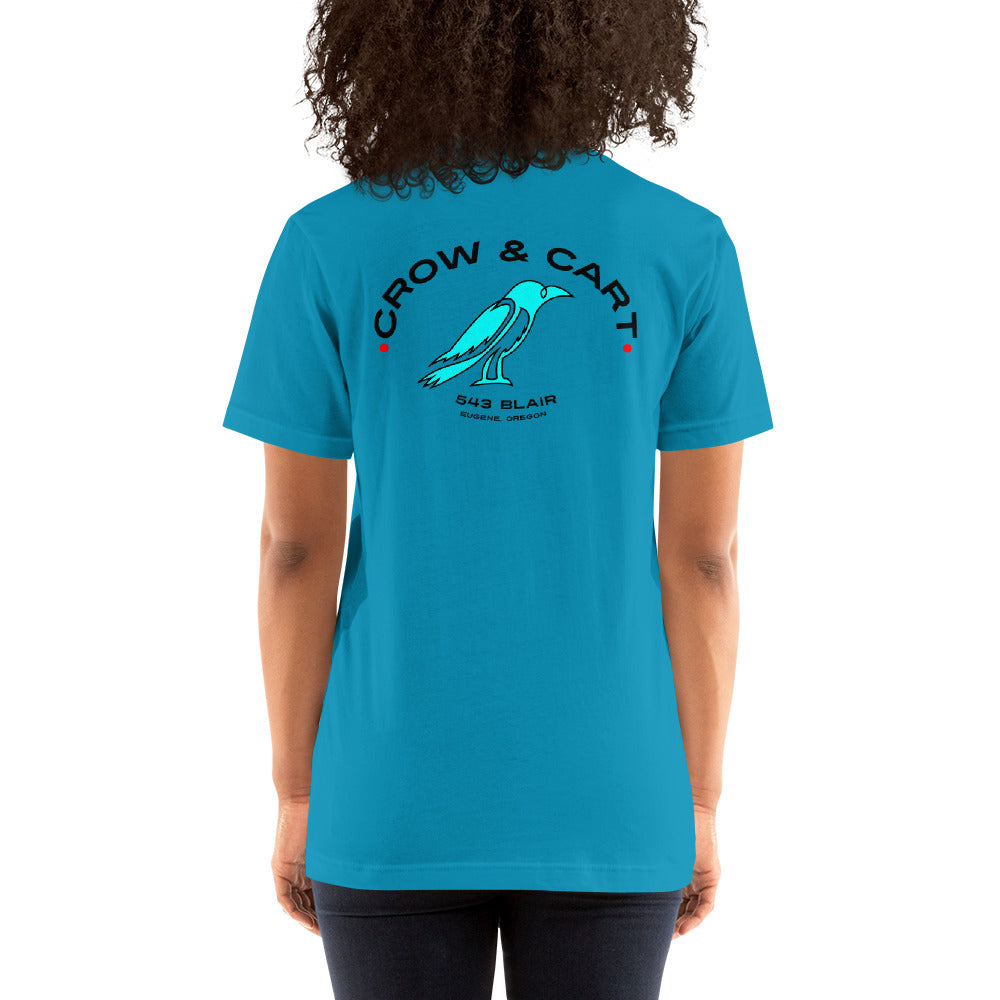 Teal Crow and Cart Unisex T-shirt