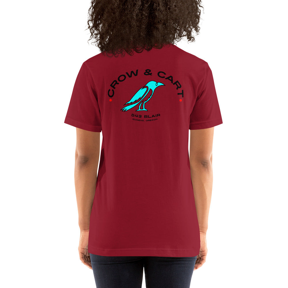 Teal Crow and Cart Unisex T-shirt