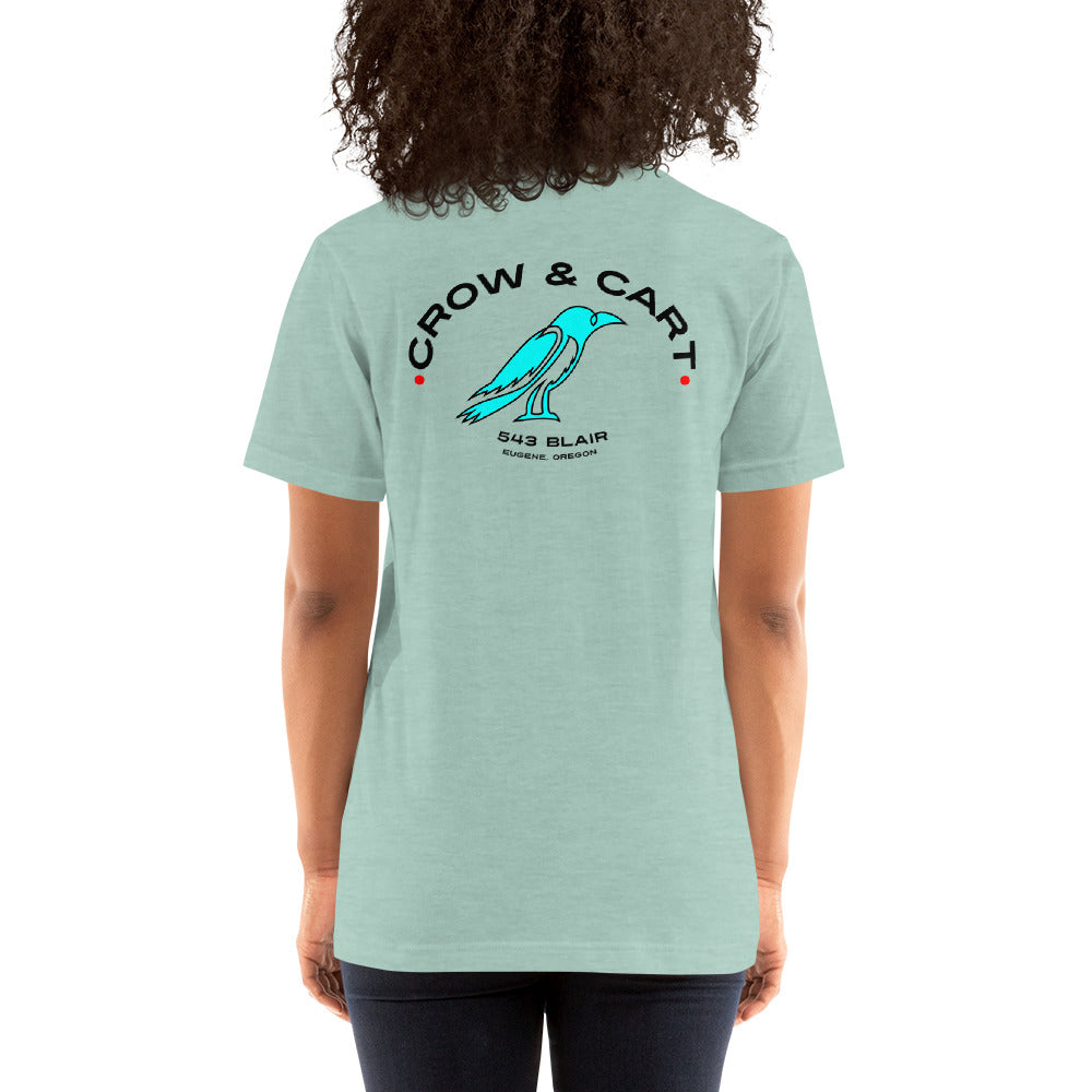 Teal Crow and Cart Unisex T-shirt