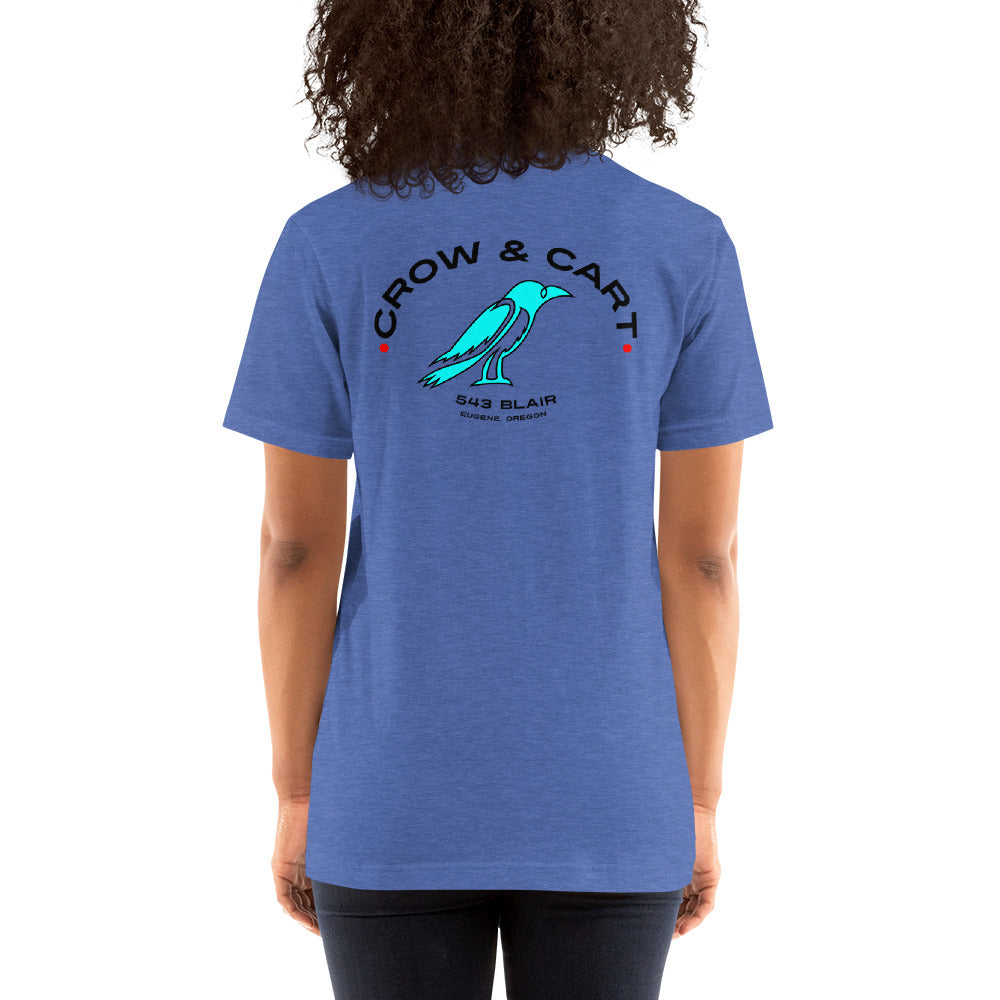 Teal Crow and Cart Unisex T-shirt