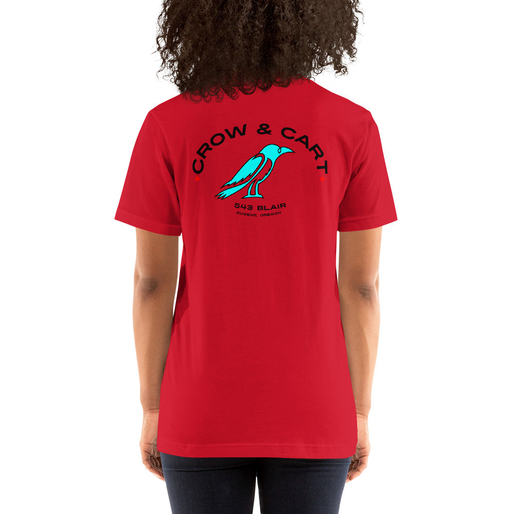 Teal Crow and Cart Unisex T-shirt