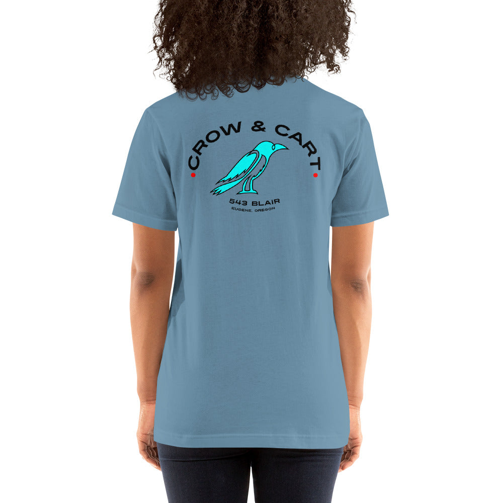 Teal Crow and Cart Unisex T-shirt