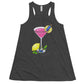 Women's Flowy Racerback Tank. Lynette's Blueberry Lemon Drop.