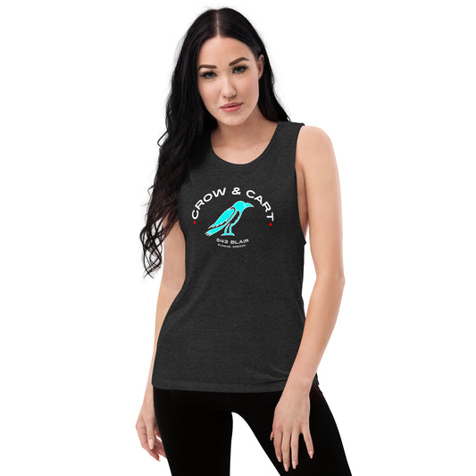 Ladies’ Muscle Tank. Crow and Cart.