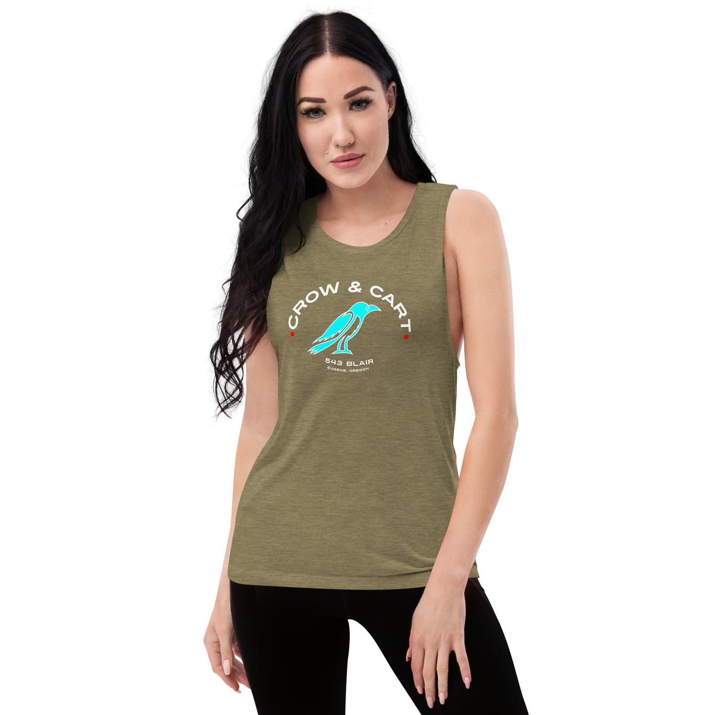 Ladies’ Muscle Tank. Crow and Cart.