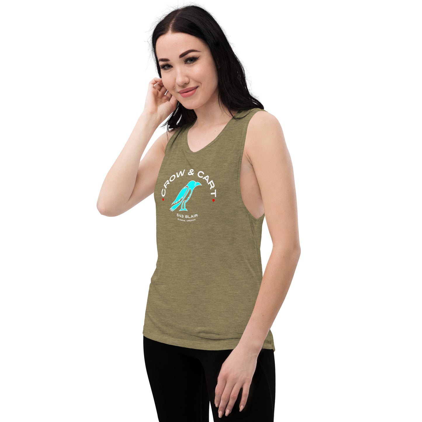 Ladies’ Muscle Tank. Crow and Cart.