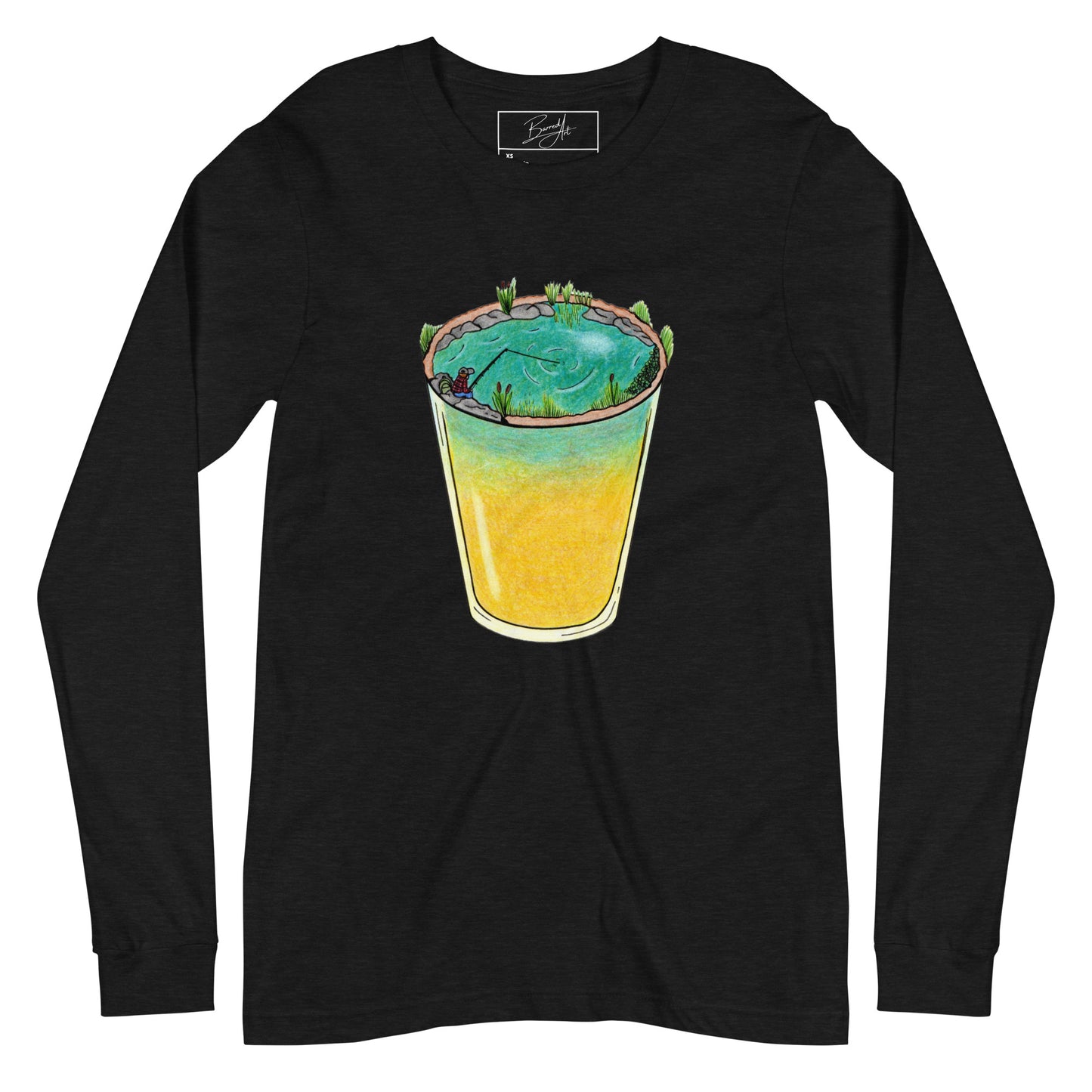 Unisex Long Sleeve Tee. Fishing on a Cold One.