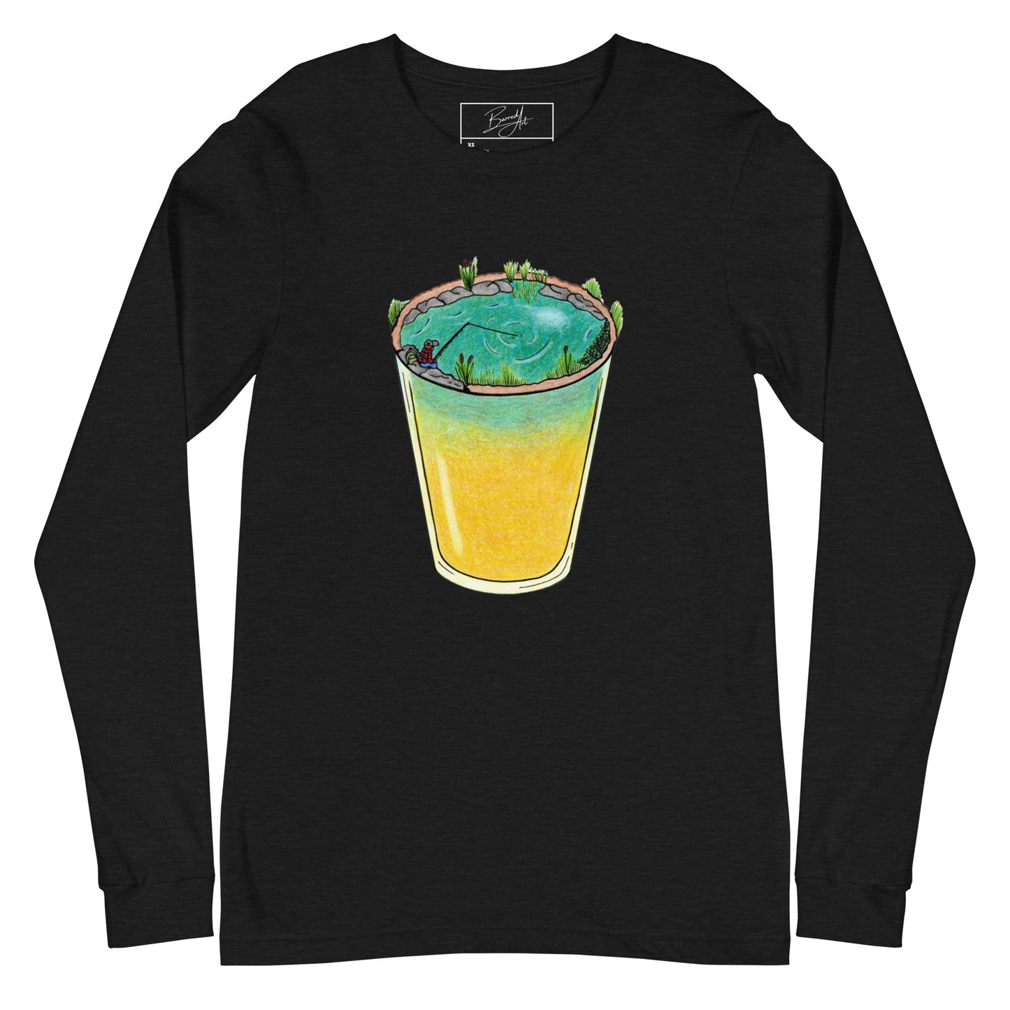 Unisex Long Sleeve Tee. Fishing on a Cold One.