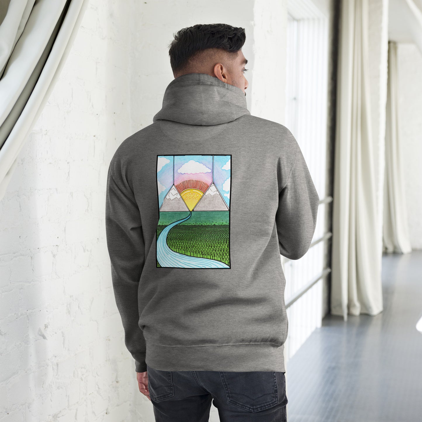 Unisex Hoodie. Cocktail Sunrise.