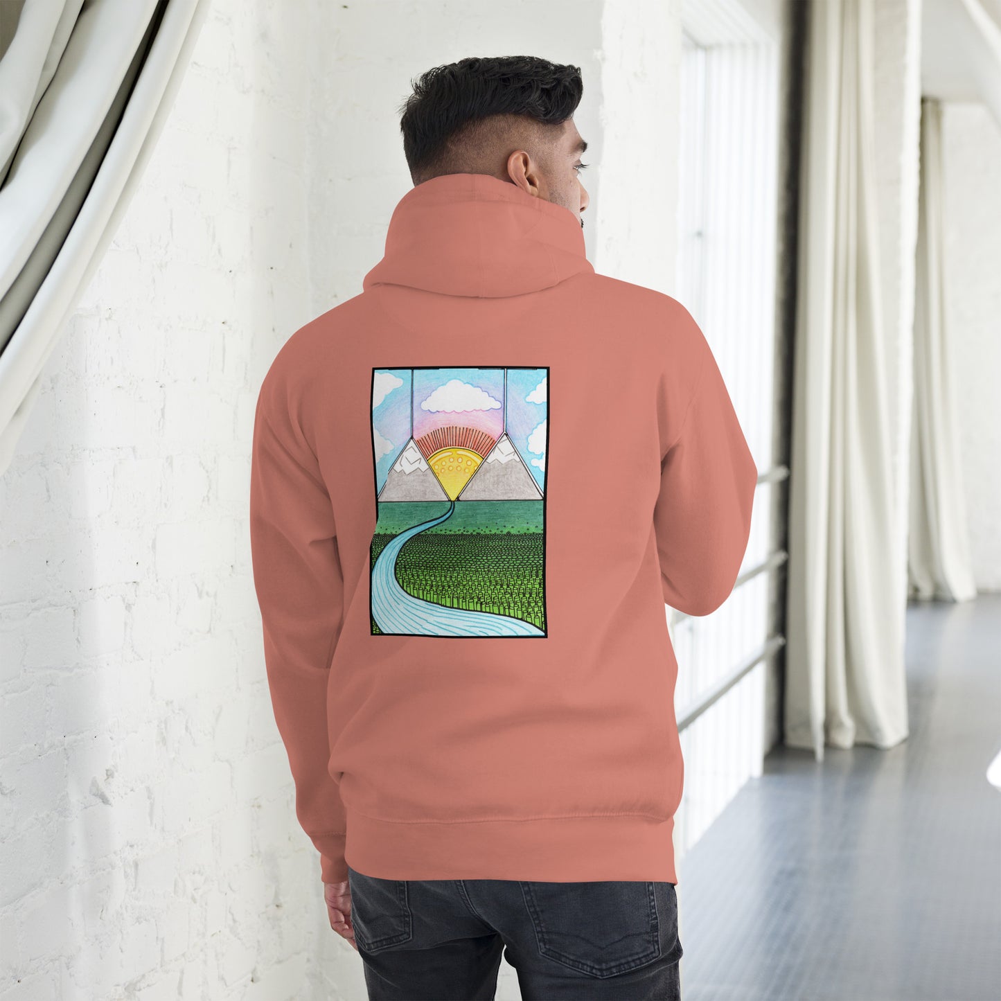 Unisex Hoodie. Cocktail Sunrise.