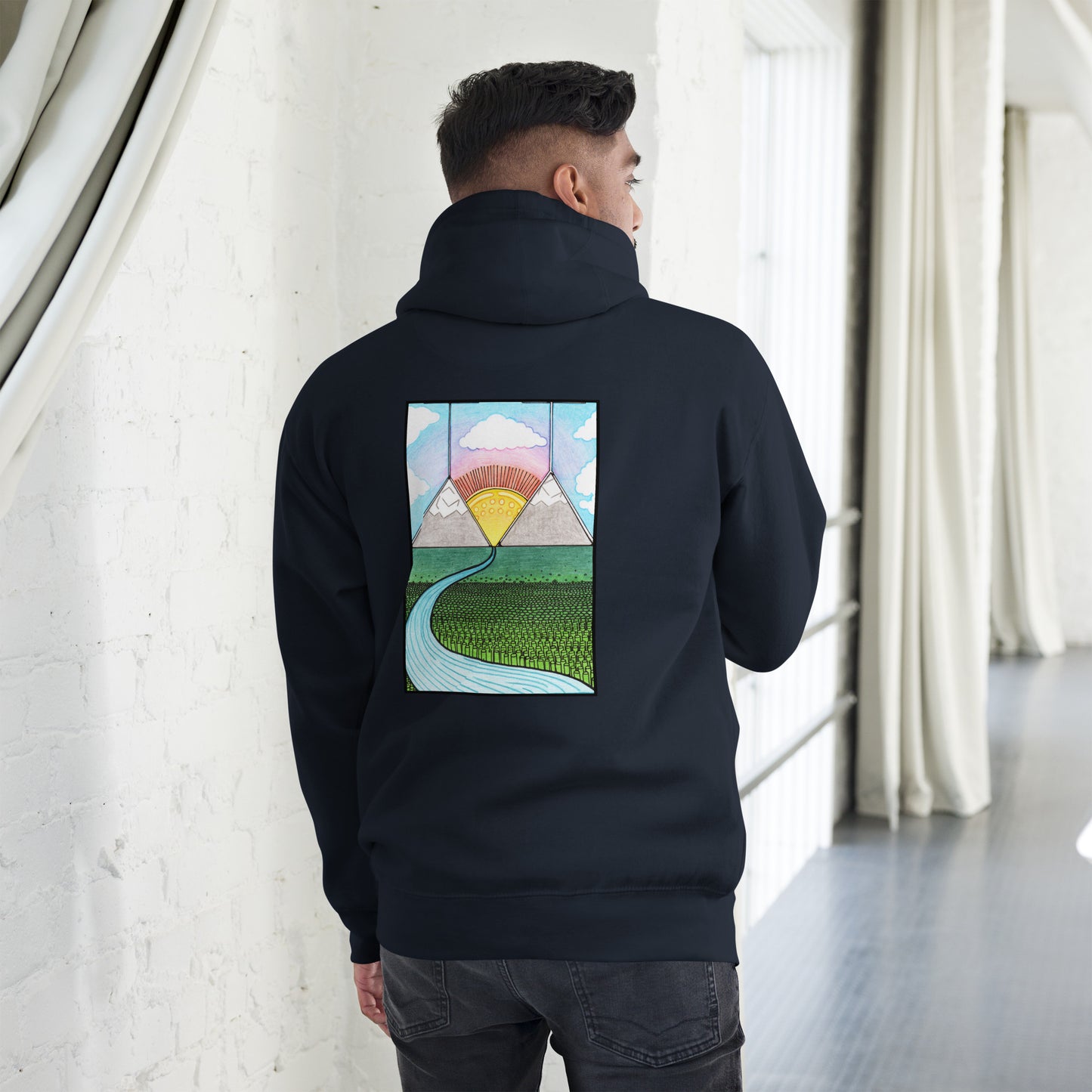 Unisex Hoodie. Cocktail Sunrise.