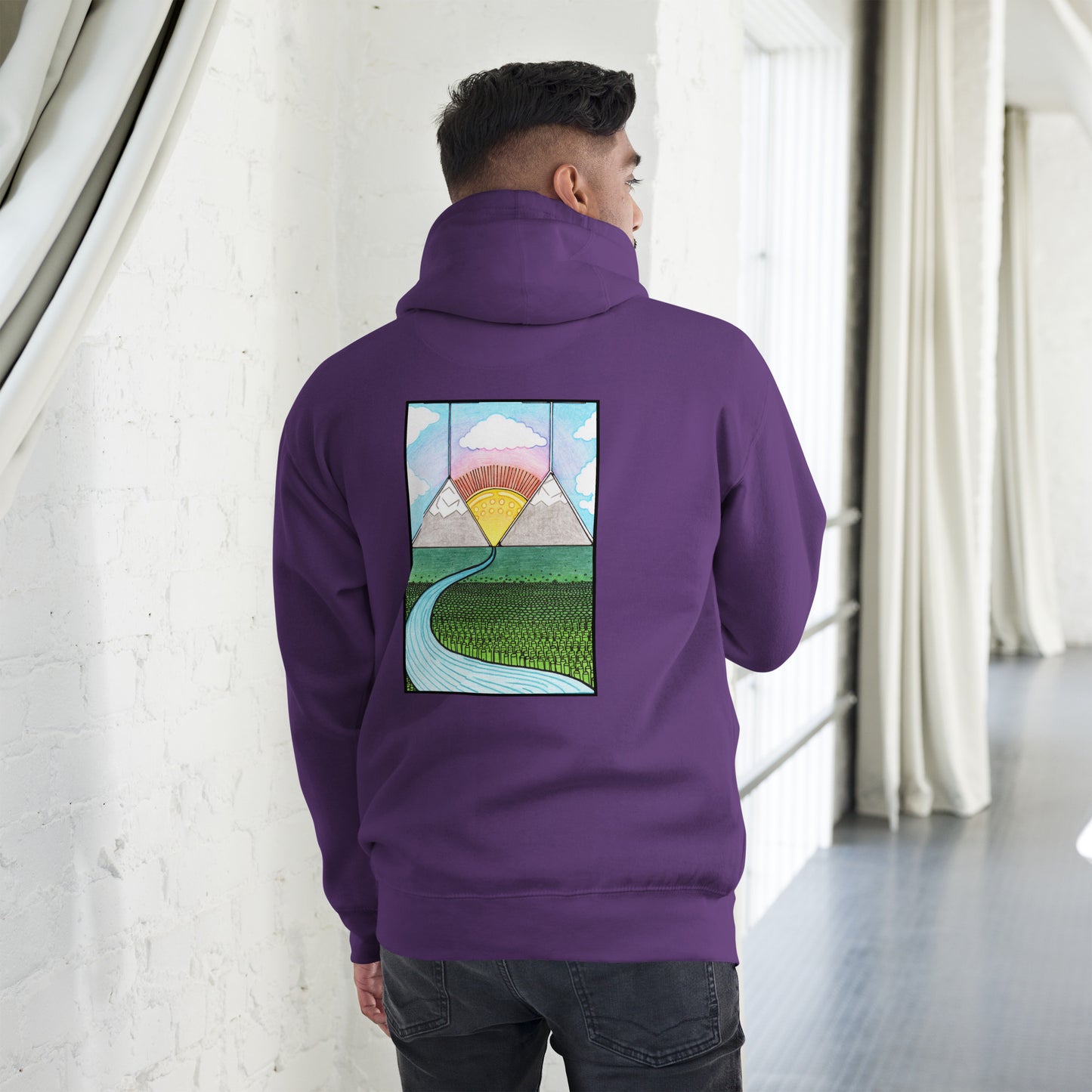 Unisex Hoodie. Cocktail Sunrise.