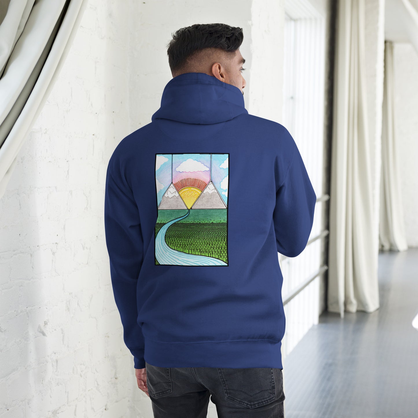 Unisex Hoodie. Cocktail Sunrise.