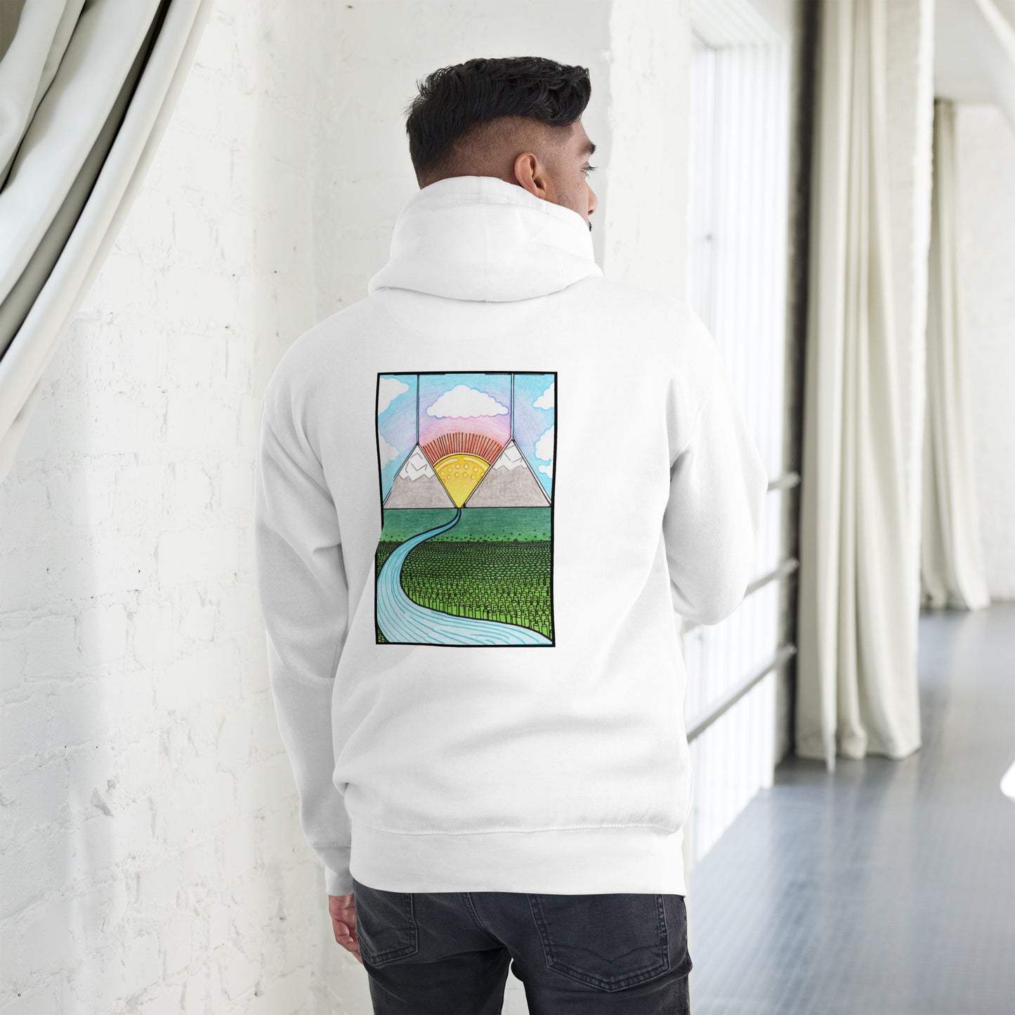 Unisex Hoodie. Cocktail Sunrise.